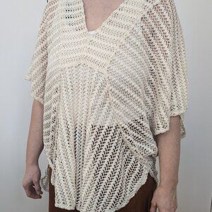 H&M White Crochet Knit Top